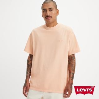 【LEVIS 官方旗艦】男款 輕磅寬鬆版短袖素T恤 / 精工迷你刺繡Logo / 220GSM厚棉 上衣 熱賣單品 A0637-0096