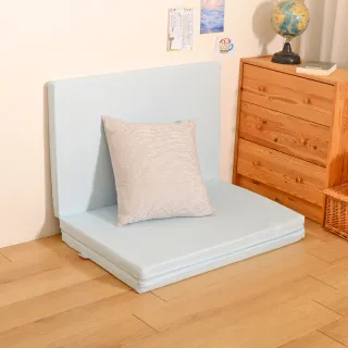 【Embrace 英柏絲】厚磅純棉三折床墊 單人3尺 竹炭棉高支撐 耐用不塌陷 學生床墊 和室床墊 MIT(厚磅色系)