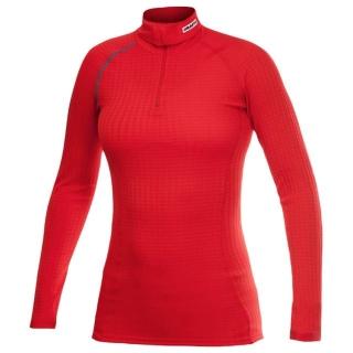 【CRAFT】女 ZERO EXTREME ZIP TURTLENECK 長袖拉鍊T領排汗衣.長袖半開襟休閒運動上衣(194617-2428 紅)