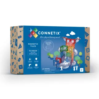 【Connetix 磁樂】澳洲 Connetix 磁力片- 66片 彩虹球道進階延伸組(STEAM 玩具)