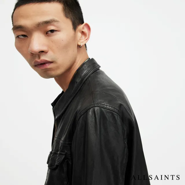 【ALLSAINTS】WHILBY 羊皮襯衫式外套皮衣 ML511Z(常規版型)