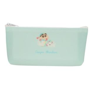 【小禮堂】蠟筆小新 PVC拉鍊筆袋 - 綠睡衣款(平輸品)
