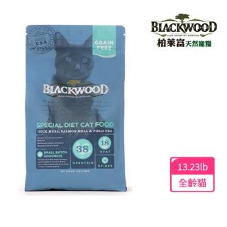 【BLACKWOOD 柏萊富】特調無穀全齡貓配方-鴨肉+鮭魚+豌豆(13.23lb/6kg)