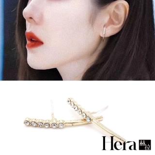 【HERA 赫拉】ll現貨ll韓劇愛的迫降明星同款圓弧豎條耳釘/耳環(飾品)