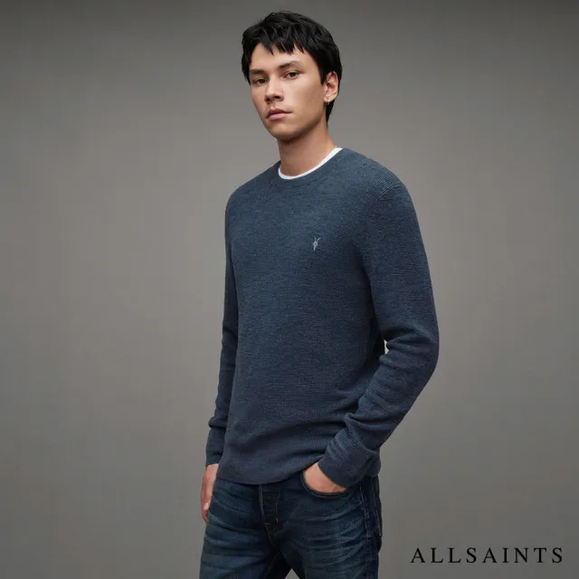 【ALLSAINTS】IVAR 美麗諾羊毛公羊頭骨針織上衣 MK034P(常規版型)