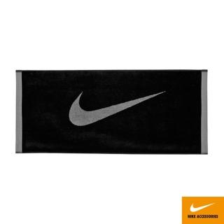 【NIKE 耐吉】運動毛巾80x35cm NET13046MD黑灰(純棉 吸水性佳 運動 登山 慢跑 居家)