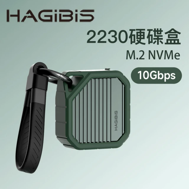 HAGiBiS MC13☆合金Type-C M.2便攜硬碟盒(蒼嶺綠)
