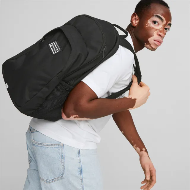 【PUMA】包包 後背包 書包 旅行包 男 女 Academy 黑色(07913301)