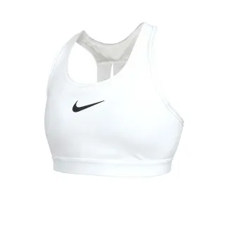 【NIKE 耐吉】女高度支撐可調式運動內衣-DRI FIT 韻律 瑜珈 BRA 慢跑 訓練 白黑(DX6816-100)