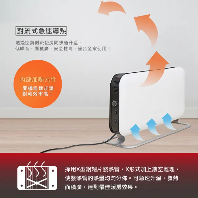 【mill 米爾】WIFI版 對流式電暖器(適用空間6-8坪 CO1200WIFI3)