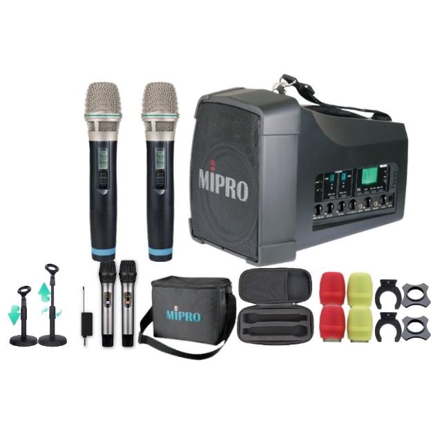 【MIPRO】MA-200D 雙頻UHF無線喊話器擴音機(手持/領夾/頭戴街頭藝人學校教學會議場所/音響設備)
