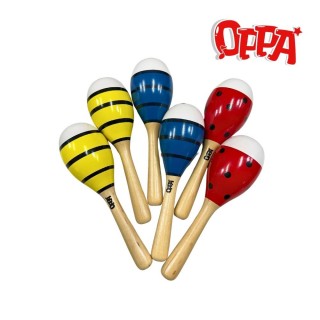 【OPPA】笑臉木質沙鈴 三對一組／木質沙鈴 搖鈴／兒童樂器 幼兒律動／奧福樂器(美國CPC、臺灣SGS檢驗認證)