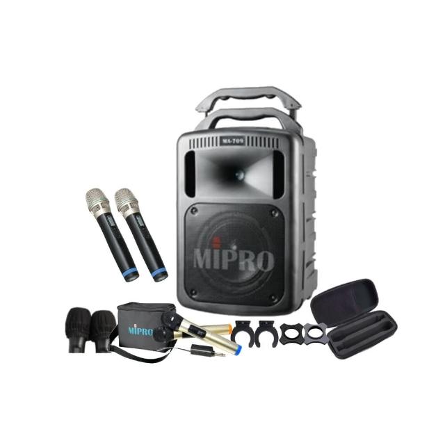 【MIPRO】MA-709 雙頻UHF無線喊話器擴音機(手持/領夾/頭戴街頭藝人學校教學會議場所/音響設備)