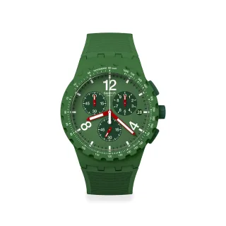 【SWATCH】Swatch Chrono 原創系列手錶 PRIMARILY GREEN 男錶 女錶 手錶 瑞士錶 錶(42mm)