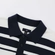 【GAP】男裝 Logo翻領針織毛衣-藍白撞色(891738)
