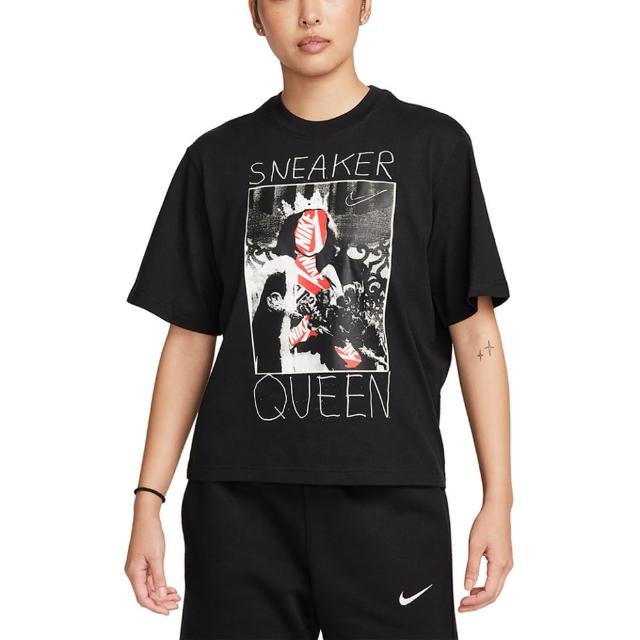 【NIKE 耐吉】休閒短袖上衣_女_黑色_AS W NSW TEE OC 3 BOXY(FD2532010)