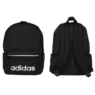 【adidas 愛迪達】後背包-雙肩包 肩背包 旅行包 愛迪達 黑銀白(IP9199)