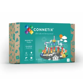 【Connetix 磁樂】澳洲 Connetix 磁力片- 92片 彩虹球道延伸組(STEAM 玩具)