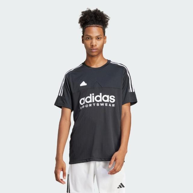 【adidas 愛迪達】上衣 男款 短袖上衣 運動 M TIRO TEE Q1 黑 IP3779