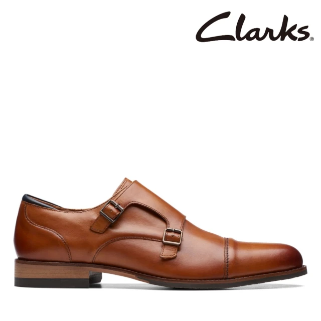 ClarksClarks 男鞋 Craft Arlo Monk 橫飾雙釦孟克紳士鞋 皮鞋(CLM72452D)
