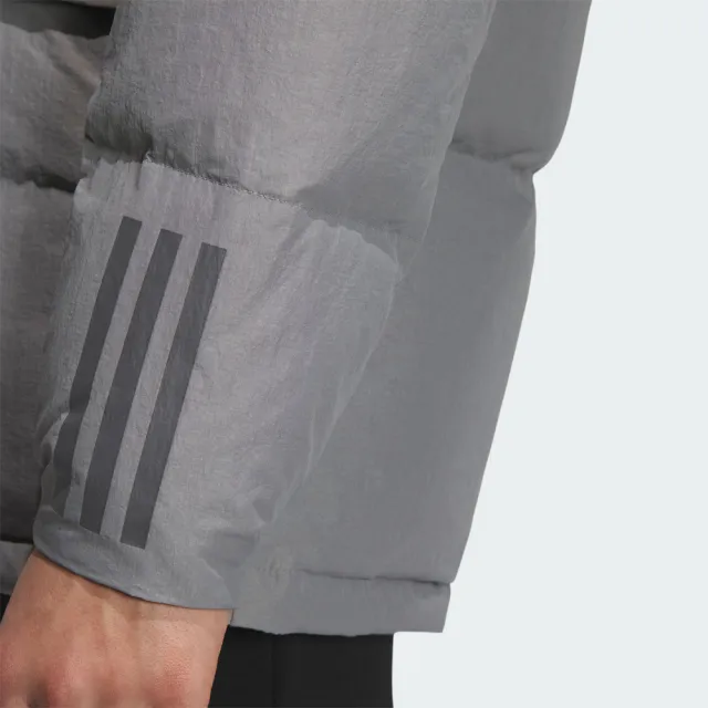 【adidas 愛迪達】DY Mid Down JKT 男 羽絨外套 中長款 亞洲版 休閒 通勤 冬季 保暖 灰(IL8924)
