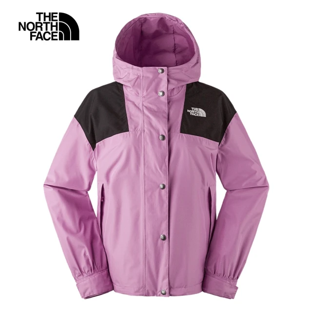 【The North Face 官方旗艦】北面女款紫色防水透氣衝鋒衣｜7QSIPO2