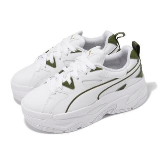 【PUMA】休閒鞋 BLSTR Dresscode Wns 女鞋 白 綠 厚底 緩衝 皮革 老爹鞋(396094-03)