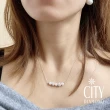 【City Diamond 引雅】天然珍珠滿鑽圓形水鑽項鍊(手作設計系列)