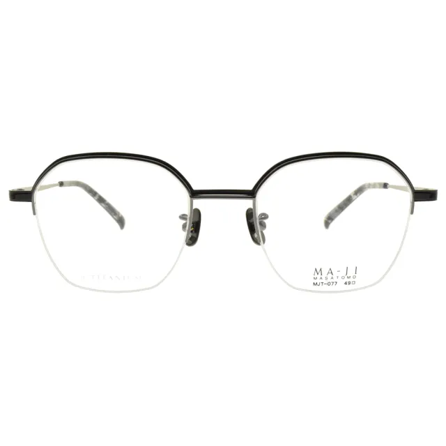 【MA-JI MASATOMO】角切半框 鈦 光學眼鏡(槍黑#MJT077 C4)
