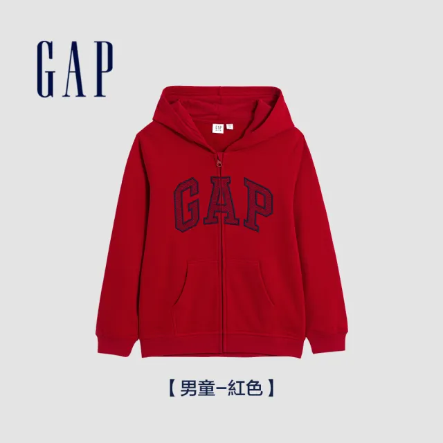 【GAP】男女童裝 Logo印花/亮片連帽外套-多色可選(857492&890205)