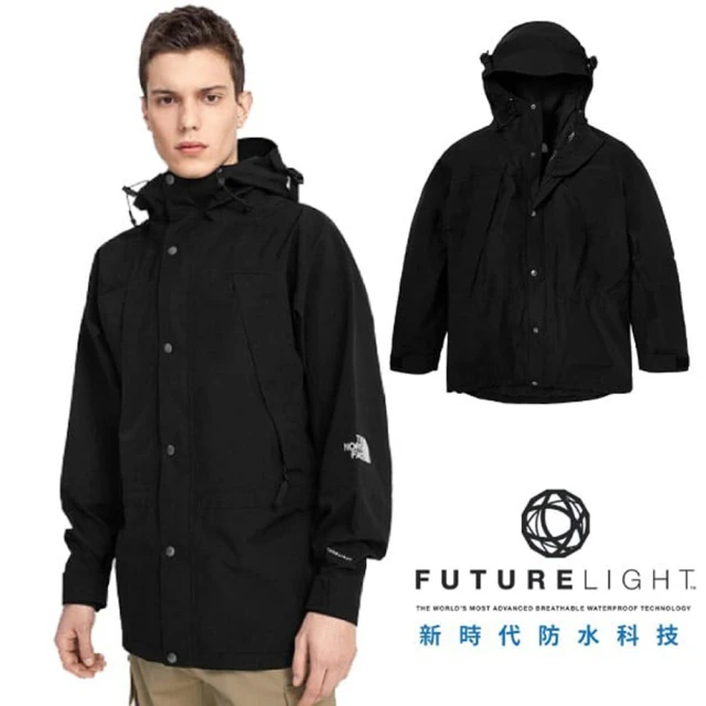 The North Face 限量ICON FUTURELIGHT 防水透氣防風可調節連衣外套.風雨衣(4R52-JK3 黑 N)