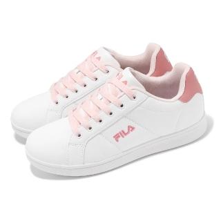 【FILA】休閒鞋 Inheritance 女鞋 白 粉 低筒 皮革 小白鞋 斐樂(5C323Y155)