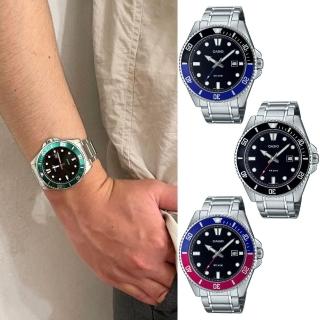 【CASIO 卡西歐】水鬼風格指標錶(MDV-107D)