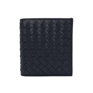 【BOTTEGA VENETA 寶緹嘉】222338 黑 小格(編織6卡 對折短夾)