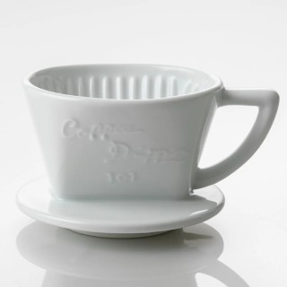 【CAFEC】日本三洋產業CAFEC 有田燒扇形濾杯 1-2杯份 /白色(G-101W)
