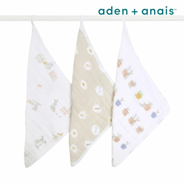 【aden+anais 官方直營】方巾3入(玉兔迎春/飛龍在天)