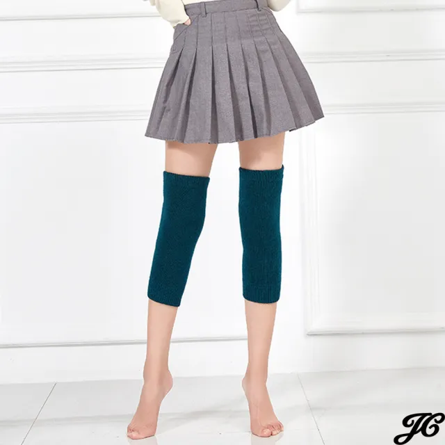 【JC Collection】羊毛保暖防寒舒適腿部護膝(灰、孔雀藍)