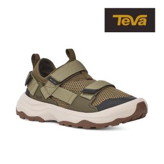 【TEVA】男護趾涼鞋 水陸兩棲護趾運動涼鞋/雨鞋/水鞋 Outflow Universal 原廠(深橄欖-TV1136311DOL)