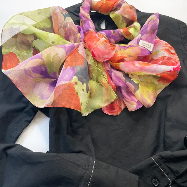 【iTa.a】100%義大利制造二合一絲巾禮盒組(40×160cm長方巾＋53×53cm小方巾－Aa17)