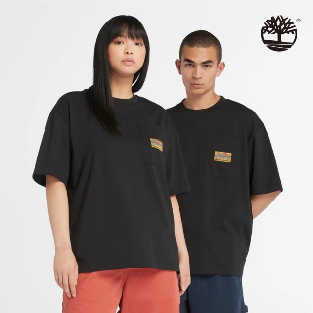 Timberland 男款米色健行圖案短袖 T 恤(A42Y