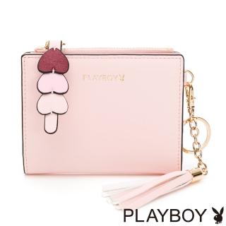 【PLAYBOY】短夾附零錢袋 Heart系列(粉色)