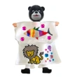 【A-ONE 匯旺】北極熊 黑熊 熊貓 DIY彩繪可愛布袋戲偶組含2彩繪流體熊12色顏料2水彩筆調色盤水鑽手作玩具偶