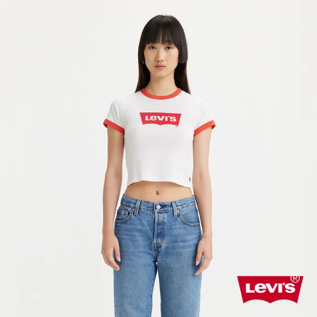 LEVIS】女款Mini短版短袖Tee恤/ Batwing LOGO 人氣新品A3523-0061