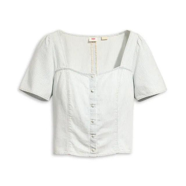 【LEVIS 官方旗艦】女款 方低領短袖襯衫 / 季節限定 人氣新品 A7332-0006