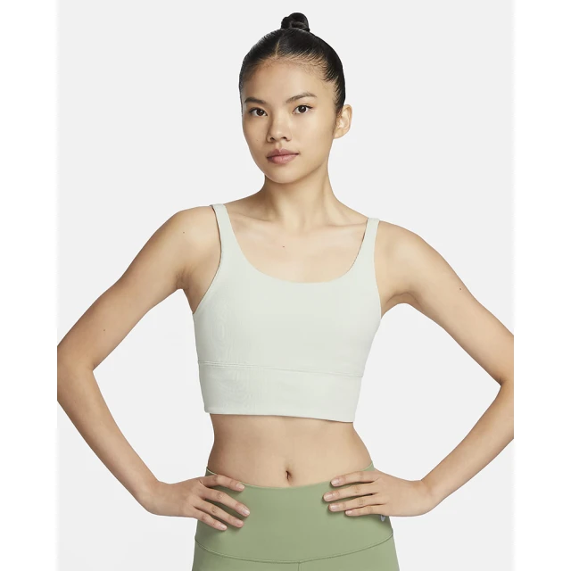 NIKE 耐吉NIKE 耐吉 運動內衣 輕度支撐 訓練 AS W NK ALATE SOLO RIB BRA 女款 綠(FZ6508020)