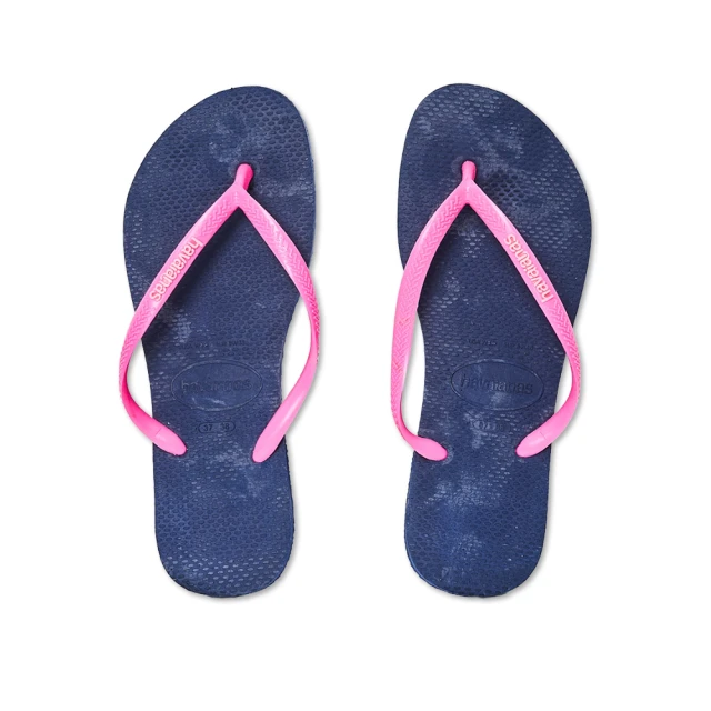 havaianas 哈瓦仕havaianas 哈瓦仕 Havaianas Slim Logo Pop Up 女鞋 深藍色 夾腳拖 人字拖 拖鞋 4119787-9726W