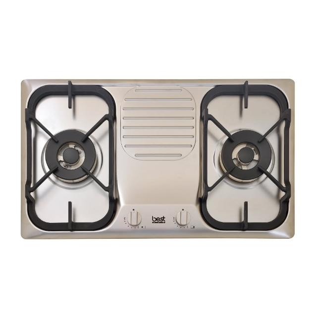 Best 貝斯特 GH7050 三口瓦斯爐臺採用不鏽鋼爐臺材質，耐用防鏽；傳統外擴火焰設計，提供均勻加熱；電子連續點火，操作簡單安全。機體尺寸730×430×45mm，挖孔尺寸704×412mm，適合各種廚房安裝。支援天然瓦斯及液化瓦斯，瓦斯消耗量8~9kW，能源效率第四級，BSMI認證T31228，保固1年（不含安裝）。