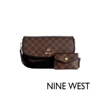 【NINE WEST】BRICE信封斜背包-LOGO咖啡(137978)