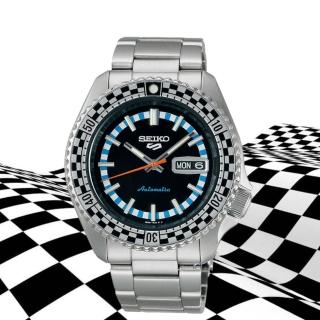 【SEIKO 精工】5 Sports 賽車風格 機械腕錶 黑色 男錶 指標錶 手錶 禮物 畢業(4R36-15K0D/SRPK67K1)