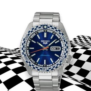 【SEIKO 精工】5 Sports 賽車風格 機械腕錶 藍色 男錶 指標錶 手錶 禮物 畢業(4R36-15Z0B/SRPK65K1)